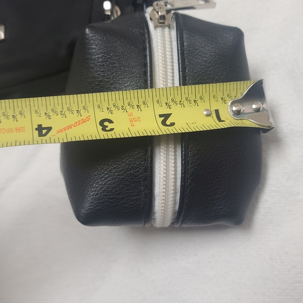Madden Girl Black MiniCrossbody Bag with Detachable Zip Change Pouch - Picture 10 of 13